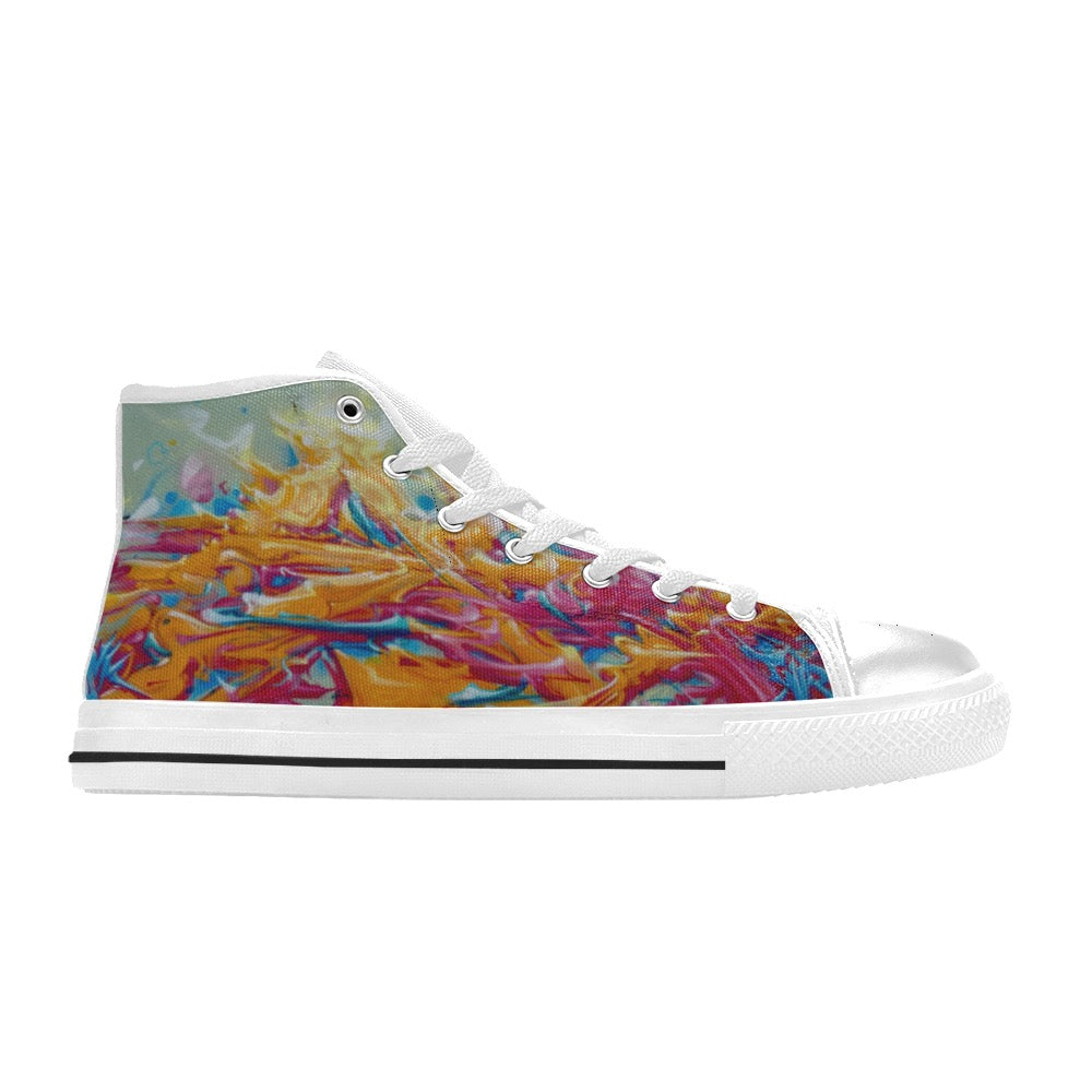 Graffiti Mens Shoes  High Top Canvas