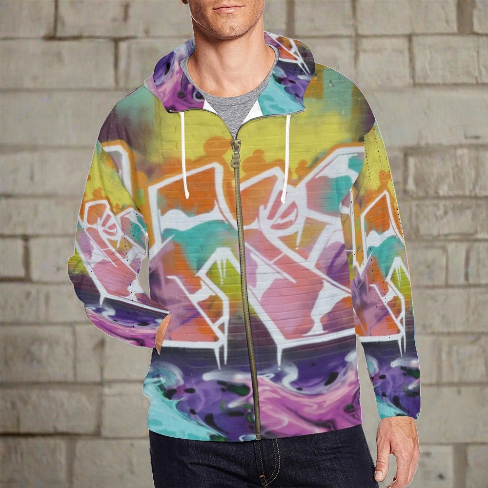 Graffiti City Men's Hoodie Full Zip Hoodie