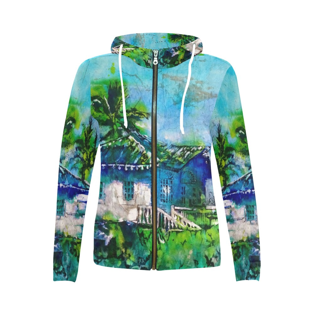 Batik Beach DR Ladies front zip Hoodie