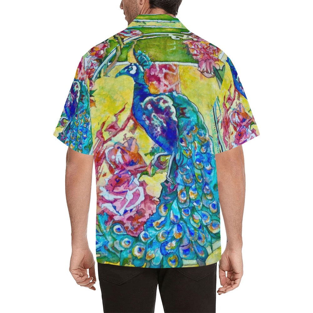 Batik Peacock Men's Hawaiian Shirt