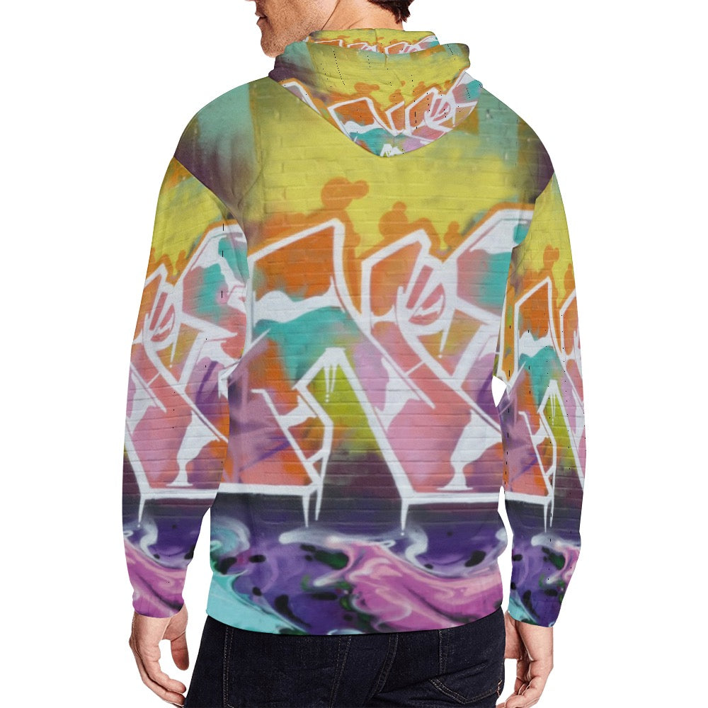 Graffiti City Men's Hoodie Full Zip Hoodie