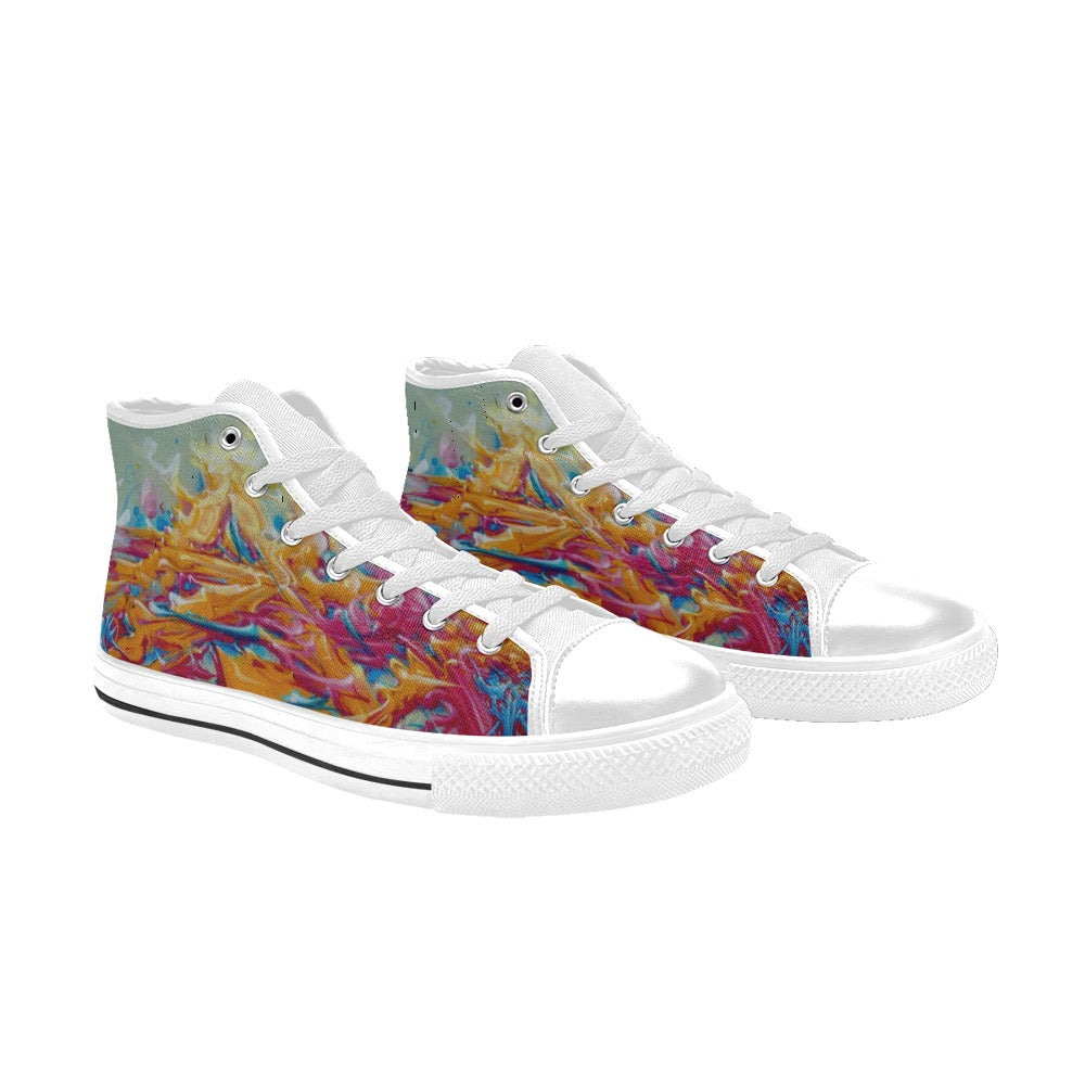 Graffiti Mens Shoes  High Top Canvas