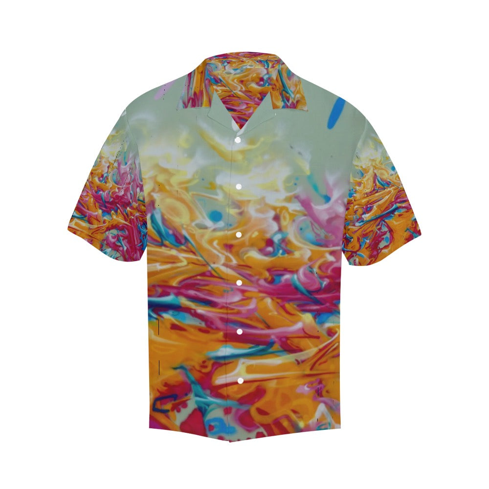 Graffiti Fire Men's Hawaiian Shirt