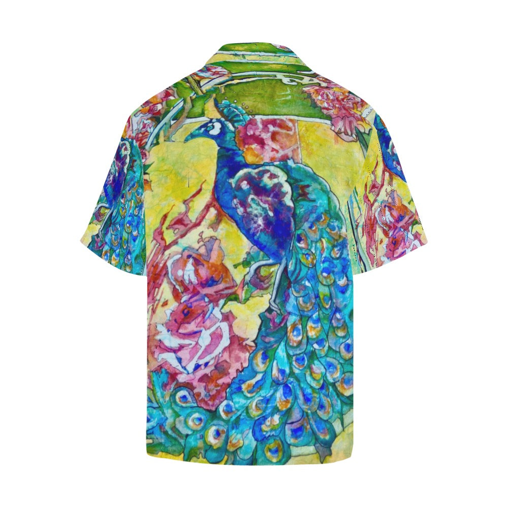 Batik Peacock Men's Hawaiian Shirt