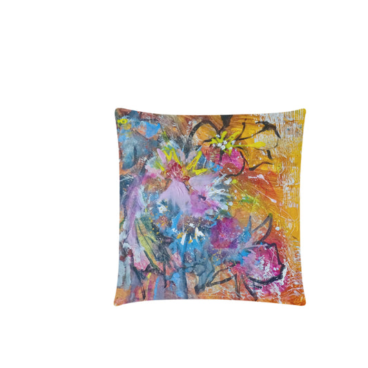 Home-Floral Pillow Cases 18"x 18" (Twin Sides) (Set of 2)