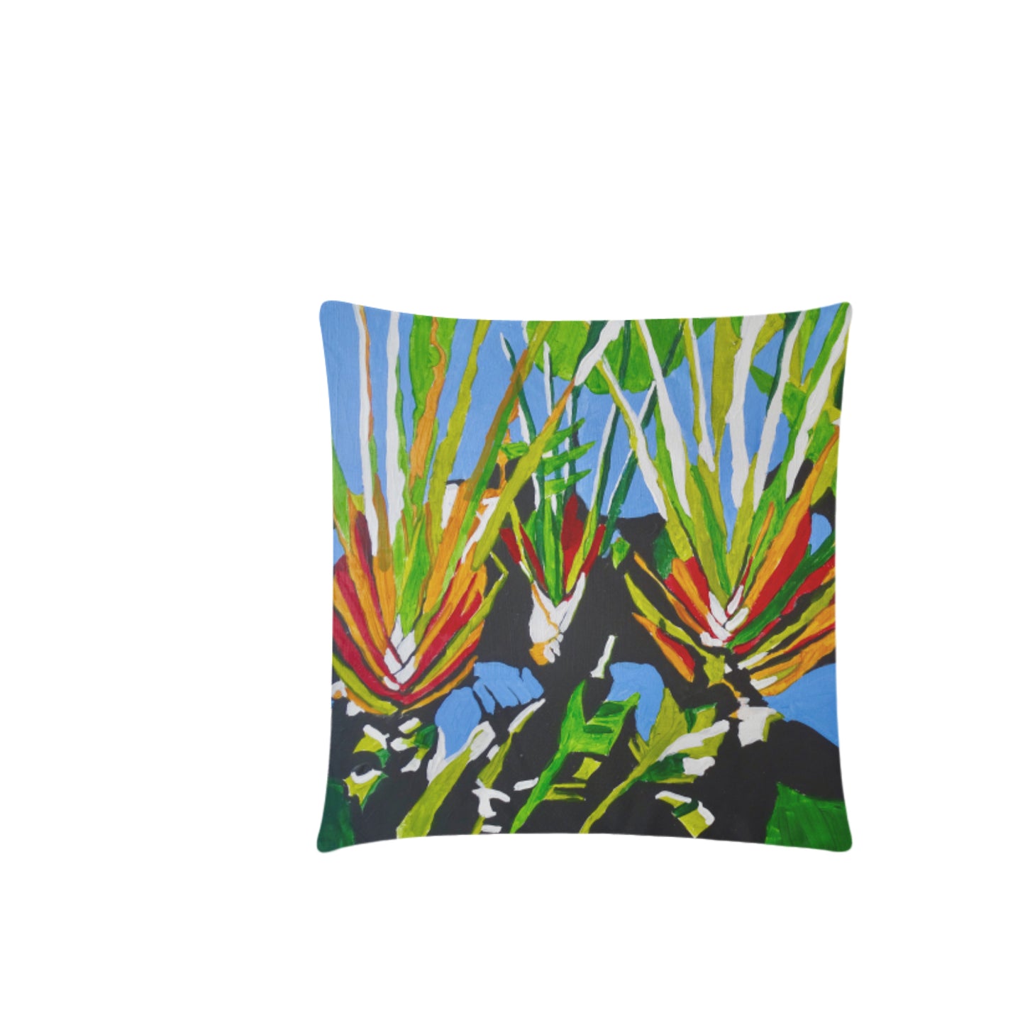 Home-Kauai Botanical Custom Zippered Pillow Cases 18"x 18" (Twin Sides) (Set of 2)