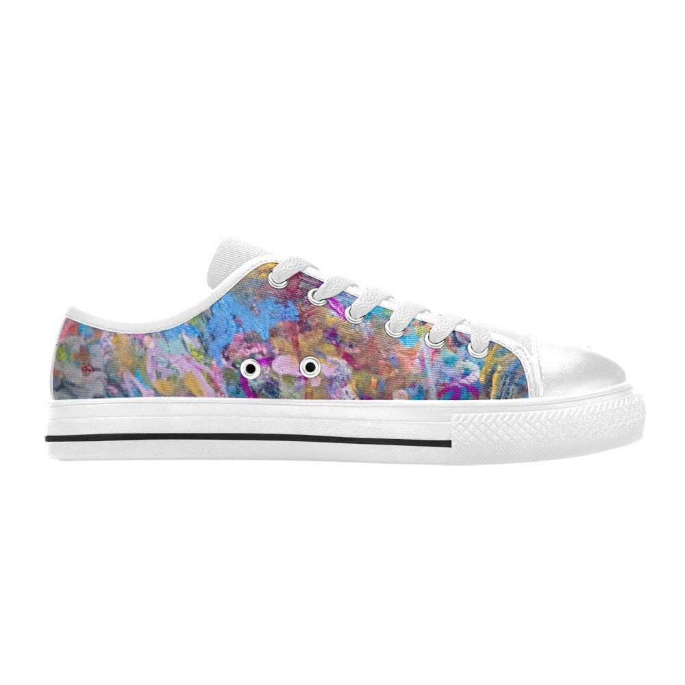 Floral blue ladies Canvas Shoes