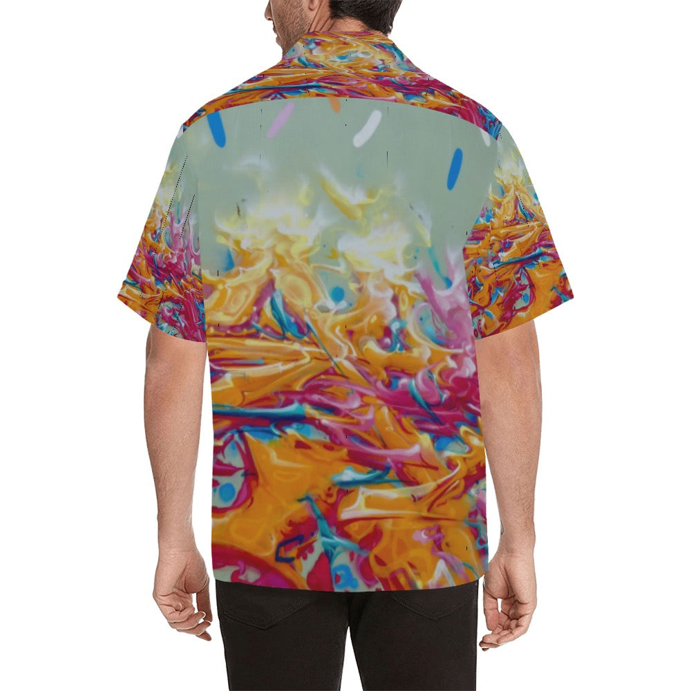 Graffiti Fire Men's Hawaiian Shirt