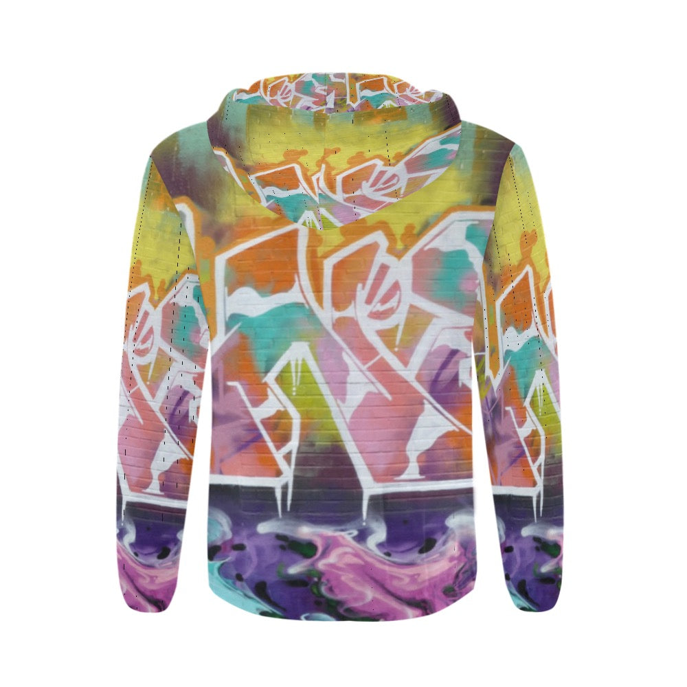 Graffiti City Men's Hoodie Full Zip Hoodie