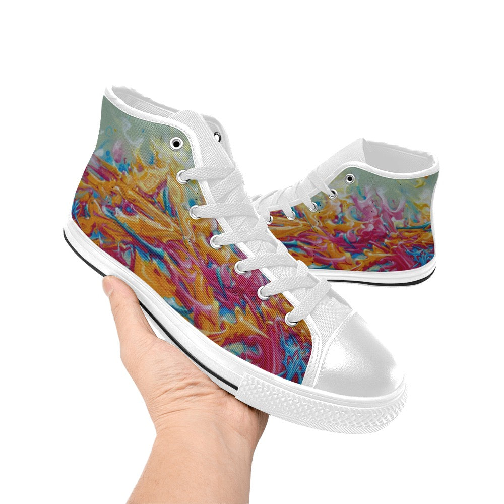 Graffiti Mens Shoes  High Top Canvas