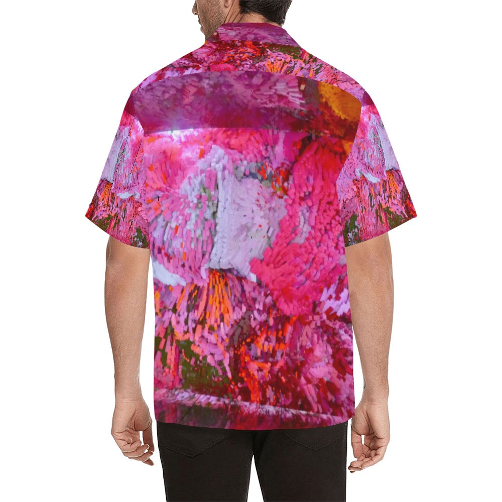 Gaudi Liquid Pinks Men's Hawaiian Shirt