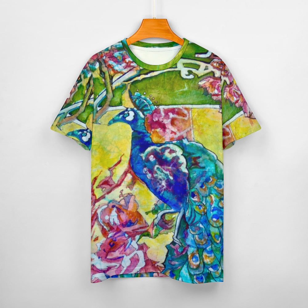 Batik Peacock Ladies Shirt Cotton T-Shirt