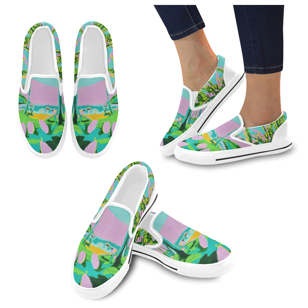 Kauai Beach Ladies Shoes Slip-on Canvas N