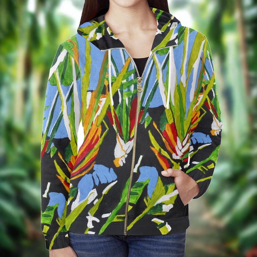 Kauai Botanicals Ladies hoodie Full Zip