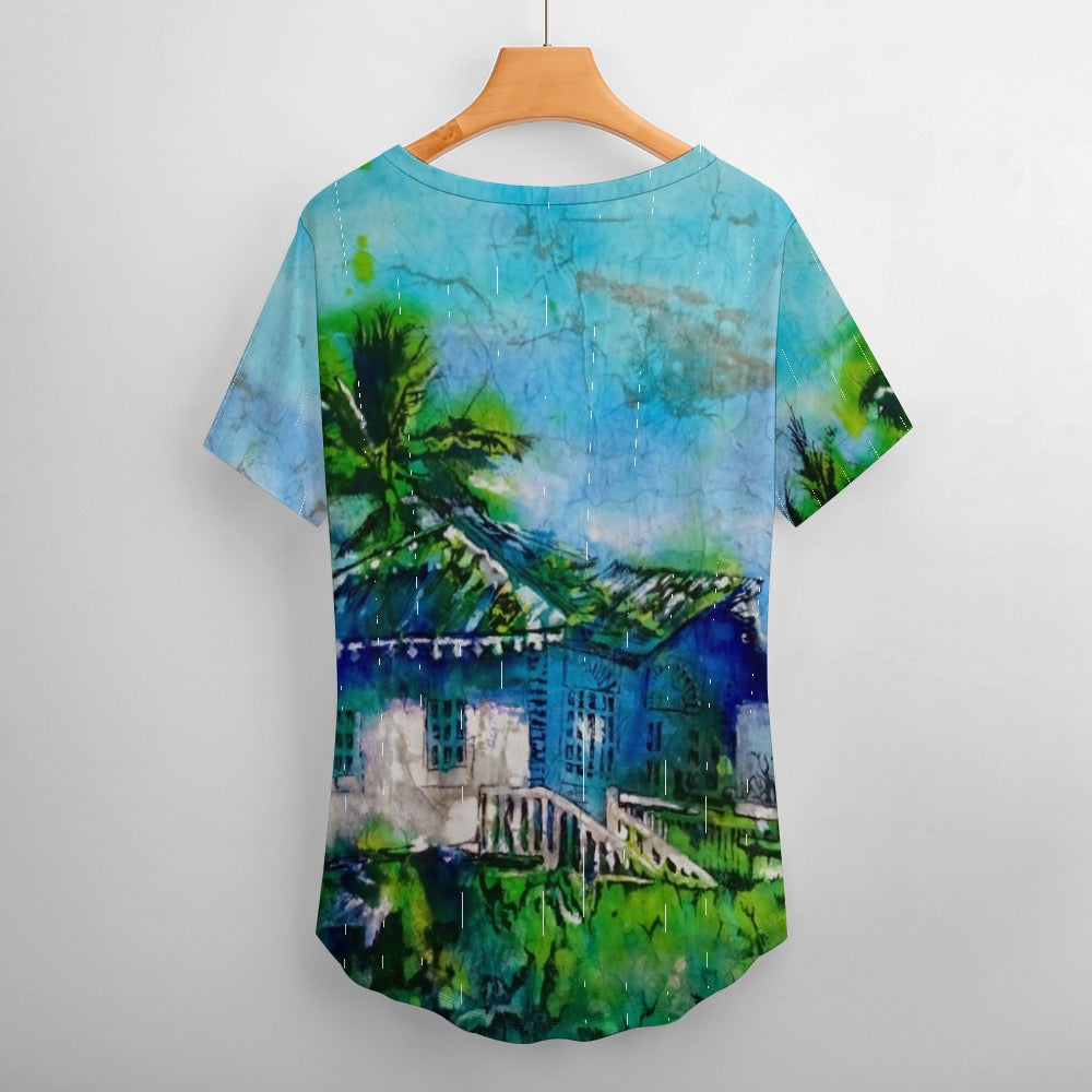 Batik Beach DR Ladies Shirt V-Neck Loose fit