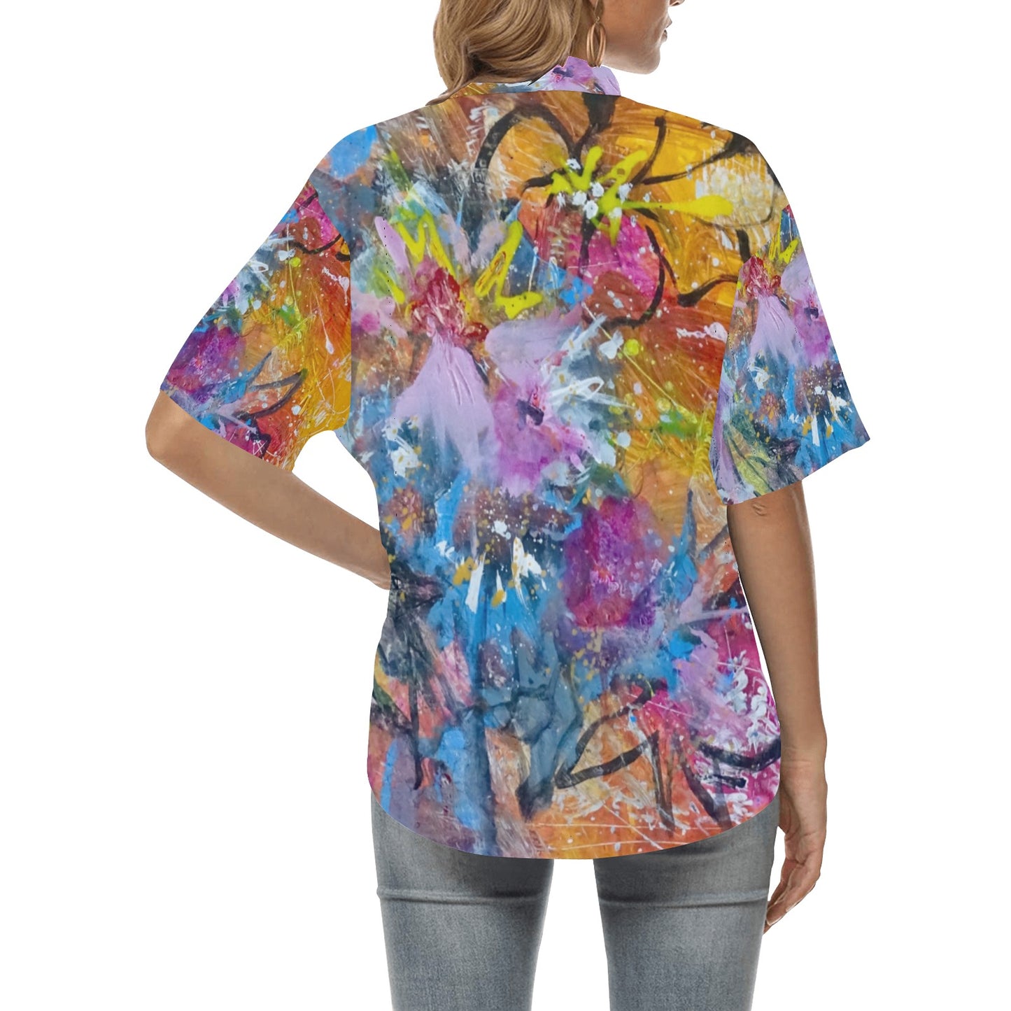 Floral ladies shirt Hawaiian shirt