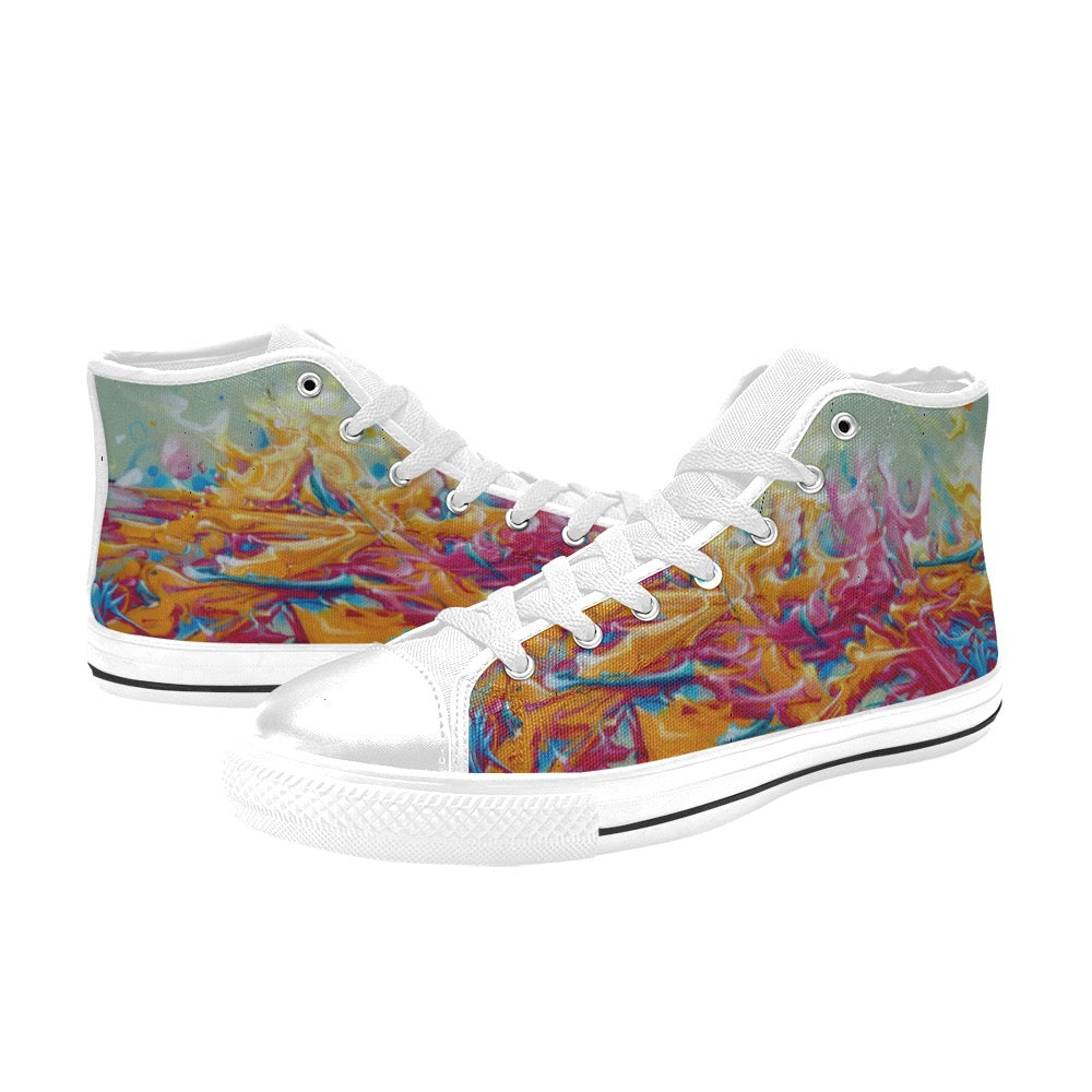 Graffiti Mens Shoes  High Top Canvas