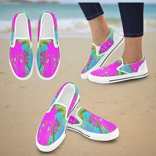 Kauai Neon Ladies Shoes Slip-on Canvas