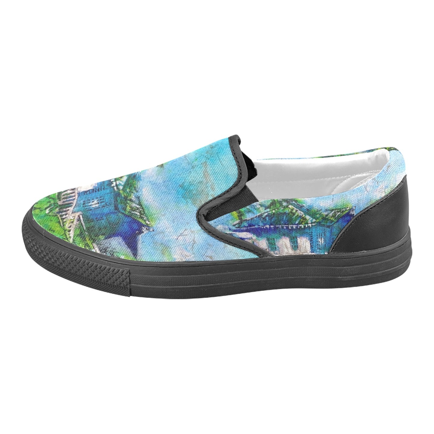 Batik Beach DR Men's Shoes slip on canvas -2 Shoes Different Printing