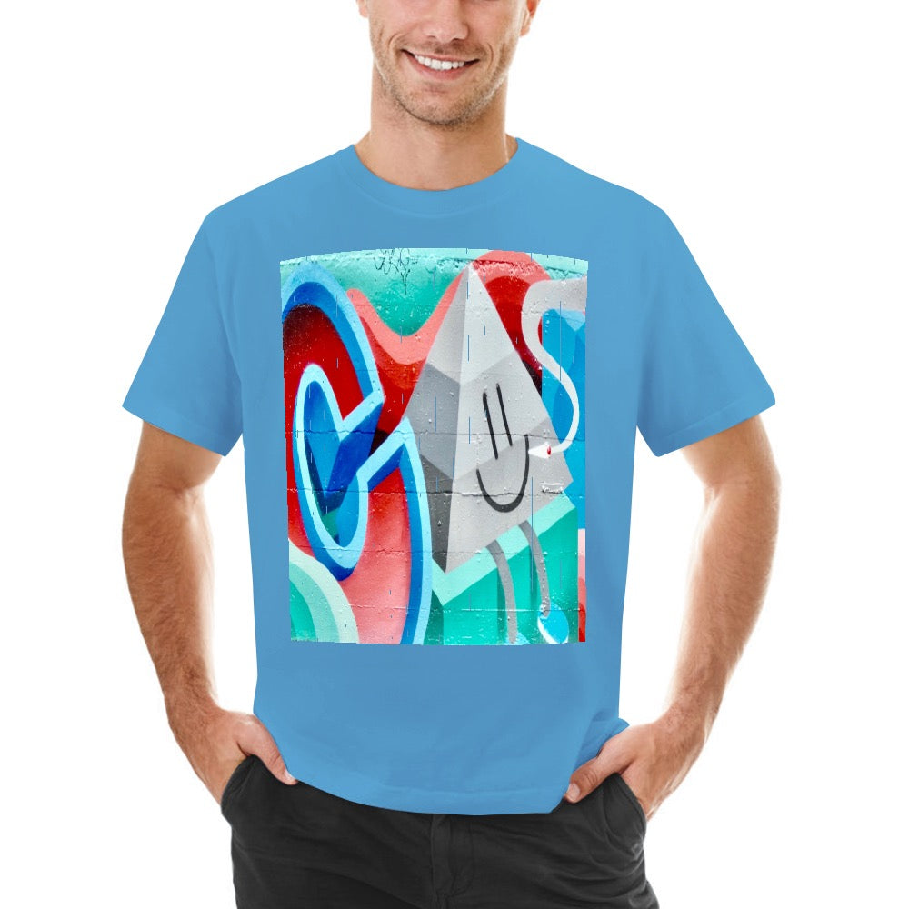 Graffiti triangle Men's T-shirt 100% cotton