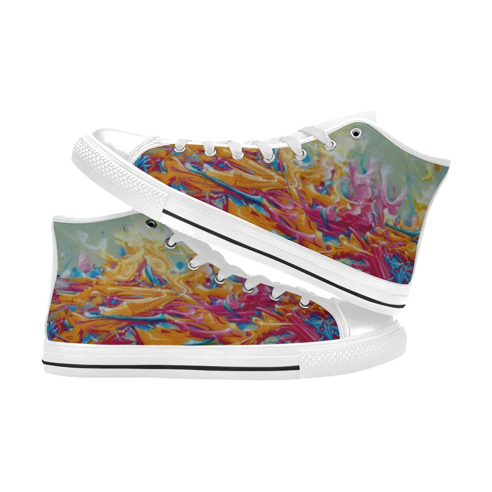 Graffiti Mens Shoes  High Top Canvas