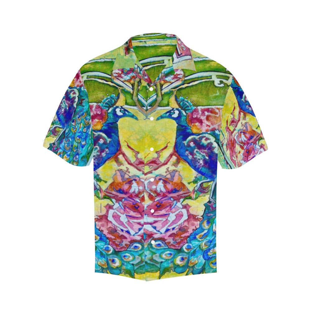 Batik Peacock Men's Hawaiian Shirt