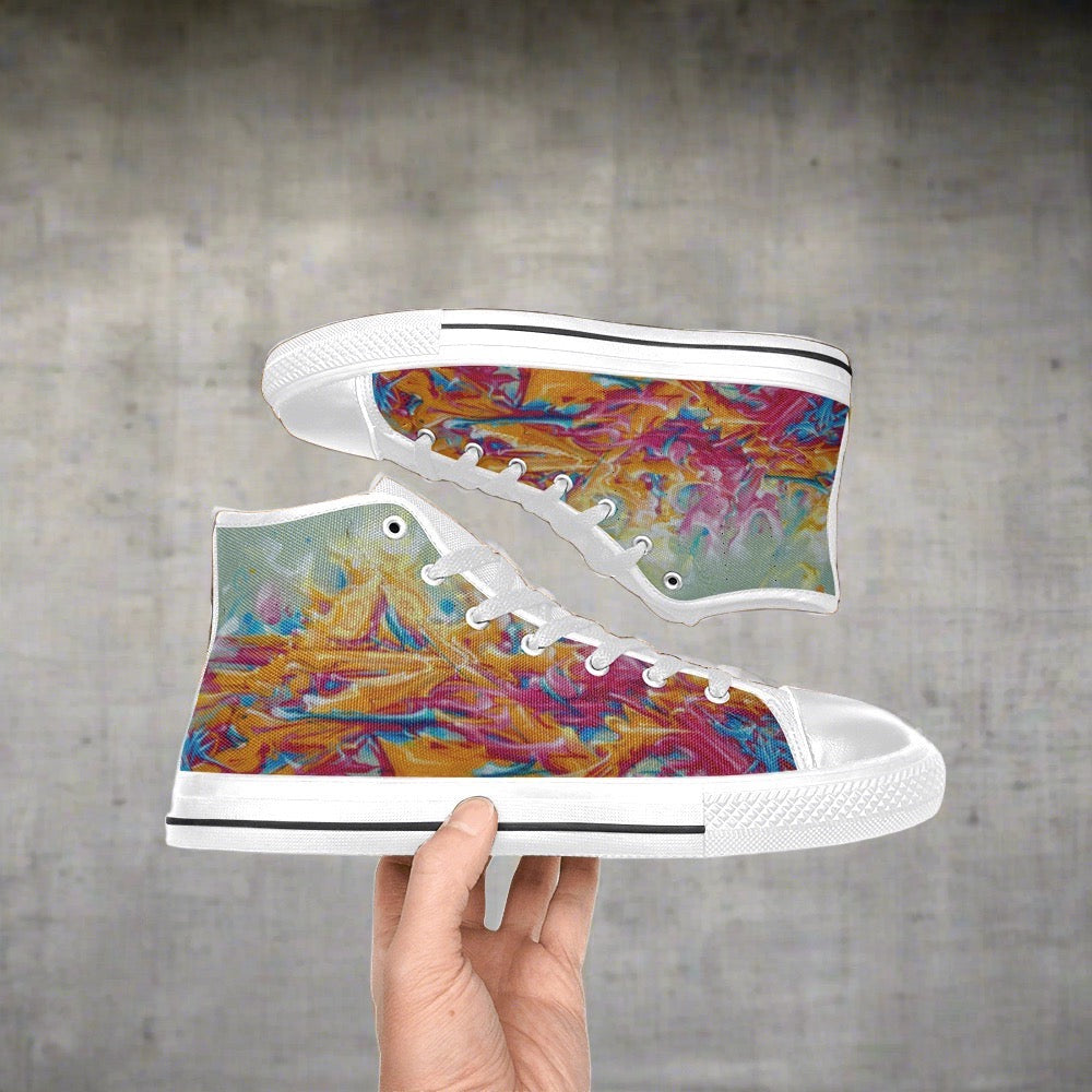 Graffiti Mens Shoes  High Top Canvas