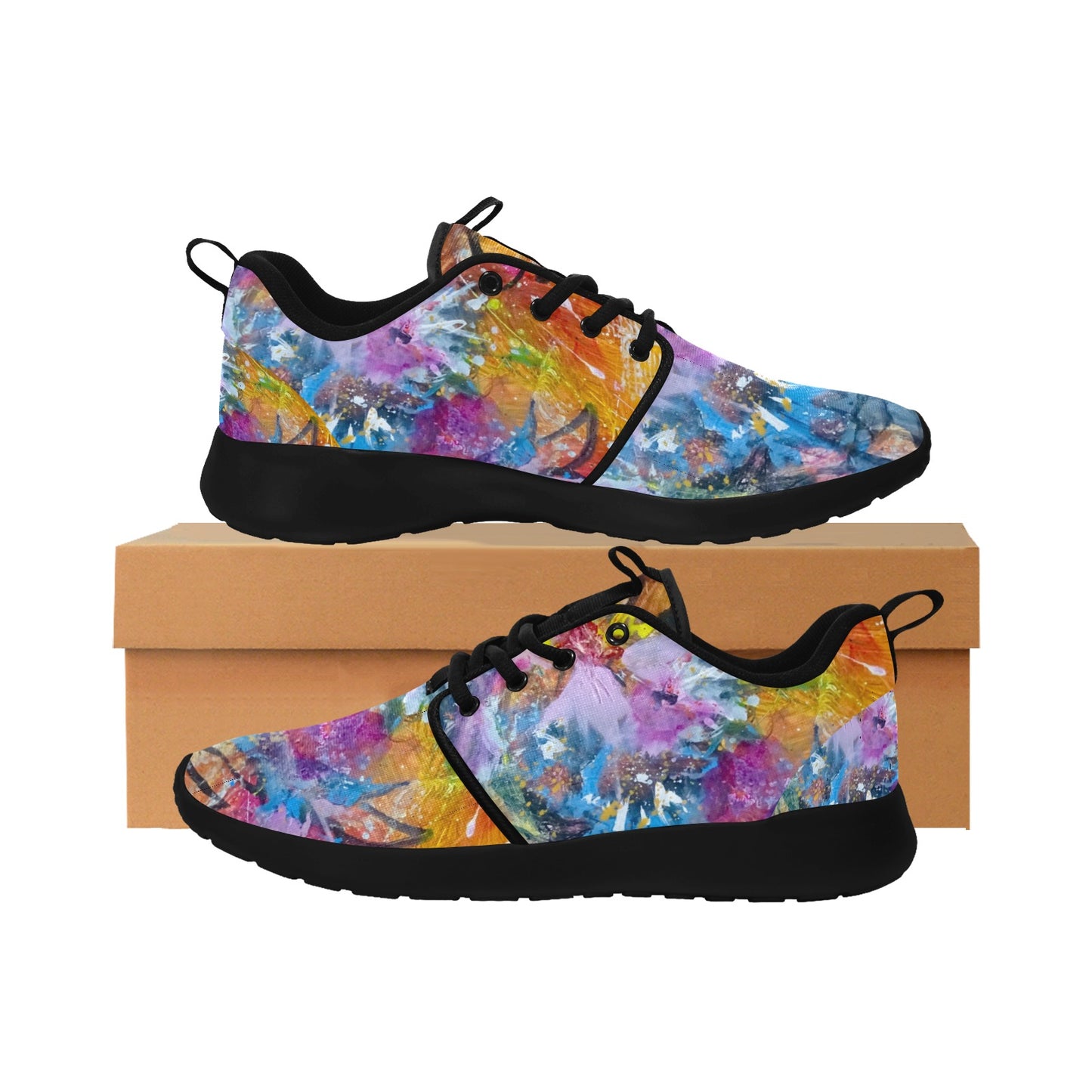 Floral Ladies Shoe Pull Loop Sneakers